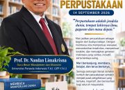Prof. Dr. Nandan Limakrisna Ajak Masyarakat Perkuat Budaya Literasi di Hari Kunjung Perpustakaan