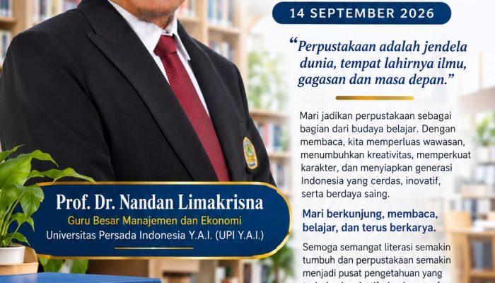 Prof. Dr. Nandan Limakrisna Ajak Masyarakat Perkuat Budaya Literasi di Hari Kunjung Perpustakaan