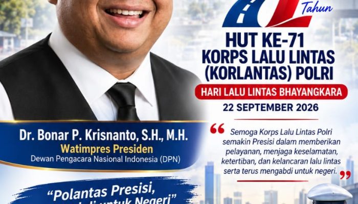 HUT Korlantas Polri 2026, Dr. Bonar Sampaikan Pesan Keselamatan