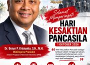 Dr. Bonar P. Krisnanto Sampaikan Pesan Persatuan di Hari Kesaktian Pancasila 2026