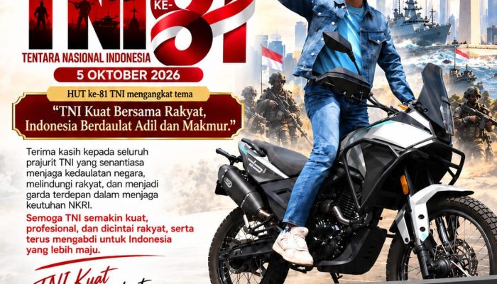 Steven Kentjana Putra Sampaikan Ucapan HUT ke-81 TNI