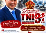 Abraham Rudy Sampaikan Ucapan HUT ke-81 TNI, Dukung TNI Kuat Bersama Rakyat